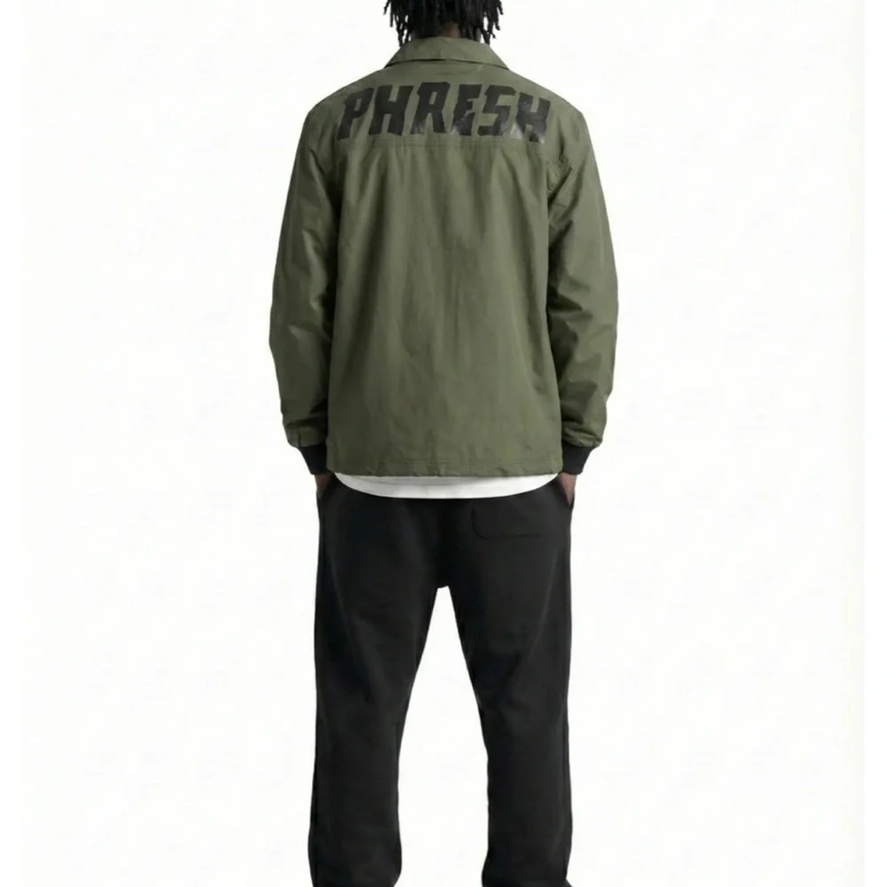 ANAS Men's premium crispy nylon long sleeve coach jacket